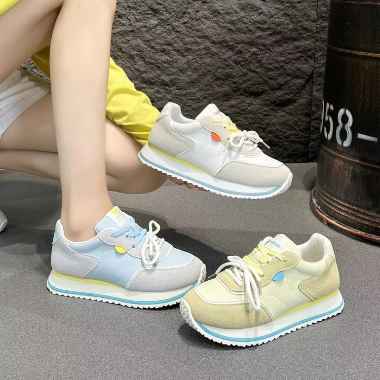 Damen sportliche Sneakers mit atmungsaktiver Mesh-Oberfläche und stabiler Sohle EB