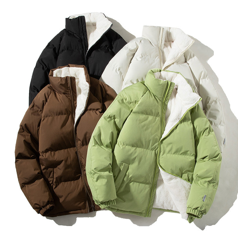 Damen gesteppte Thermo-Bomberjacke mit weichem Teddyfutter und hohem Stehkragen EB