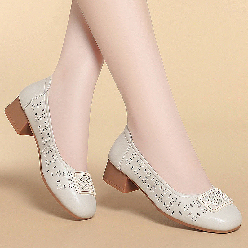 Damen Ballerinas mit modischen Cut-Outs und eleganter Verzierung EB