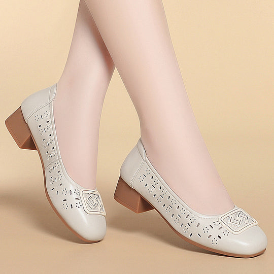 Damen Ballerinas mit modischen Cut-Outs und eleganter Verzierung EB