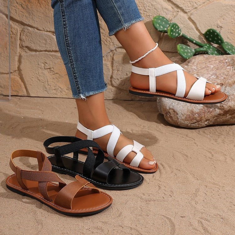 Damen modische Sandalen mit elegantem Riemendesign EB