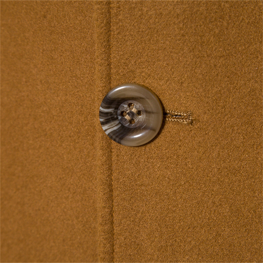 Herren eleganter Wollmantel mit modernem Schnitt und praktischen Taschen EB