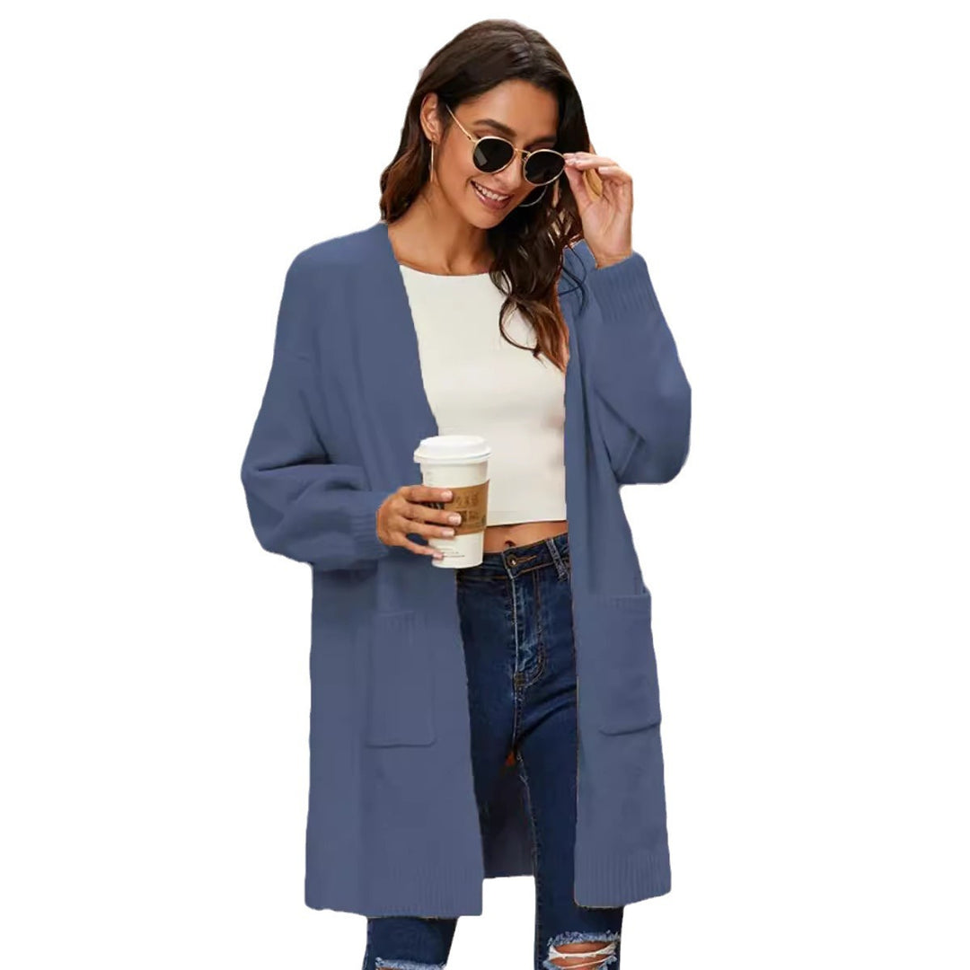 Damen Strickmantel mit bequemen, oversized Ärmeln und praktischen Taschen EB