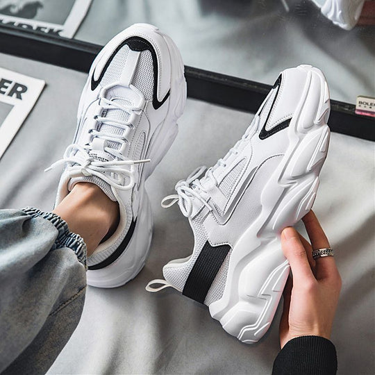 Damen Sportliche Chunky Sneakers mit atmungsaktiver Mesh-Oberfläche EB
