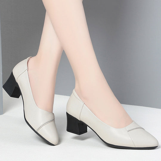 Damen Bequeme Pumps mit elegantem Blockabsatz und klassischem Design EB