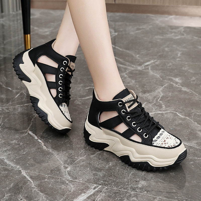 Damen modische Sneakers mit strukturiertem Obermaterial und hohem Tragekomfort EB