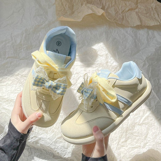 Damen Sneakers mit verspieltem Design und dekorativen Schleifen EB
