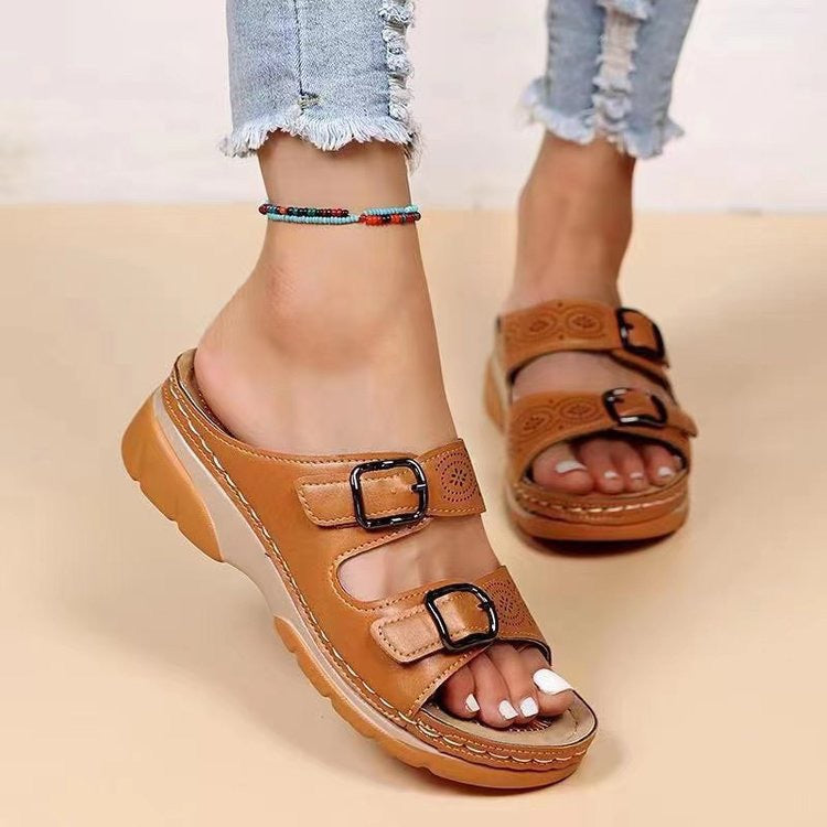 Damen modische Clogs mit verstellbaren Schnallen EB