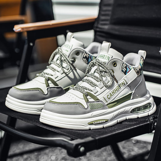 Herren hochgeschnittene Streetstyle-Sneaker mit Luftkapsel-Zwischensohle und tribal-gepolsterter Knöchelmanschette EB
