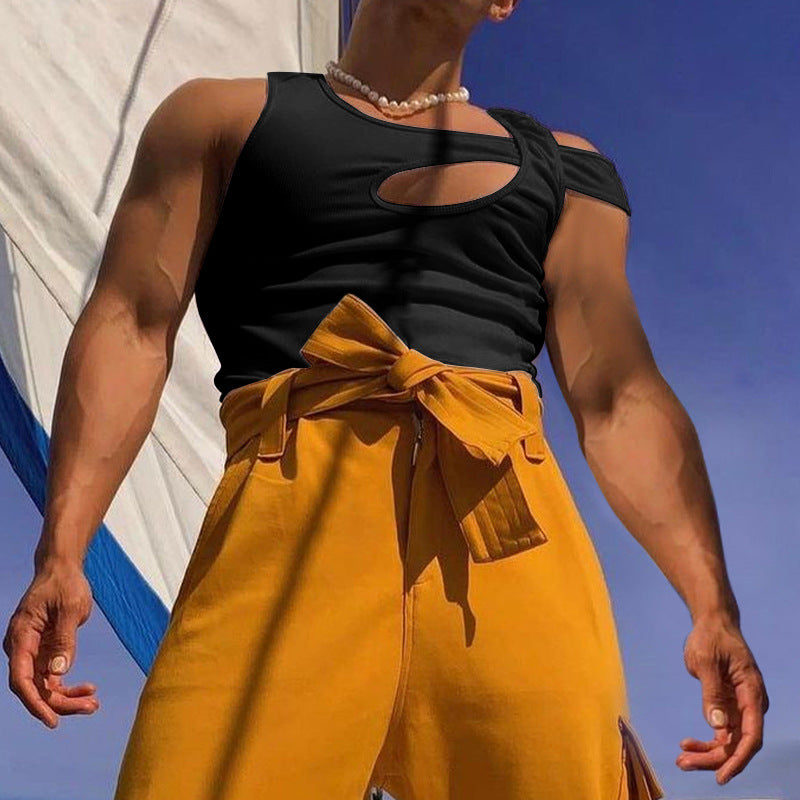 Herren Sportliches Ärmeloses Tanktop mit kreativem Design EB