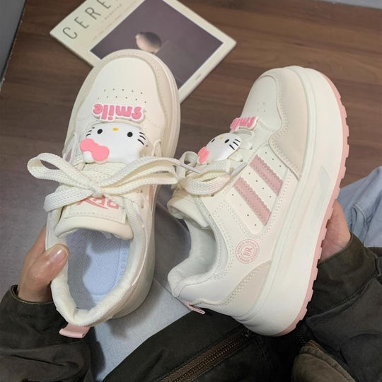 Damen Modische Sneakers mit charakteristischem Hello Kitty Design EB