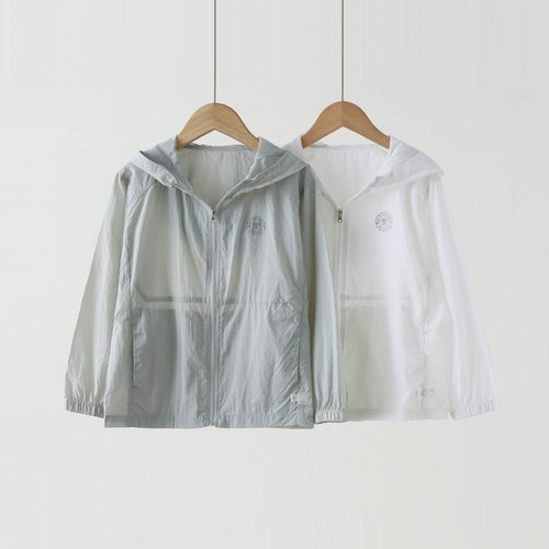 Unisex nan ultraleichte Kapuzen-Sommerjacke mit durchgehendem Reißverschluss und elastischen Bündchen  EB