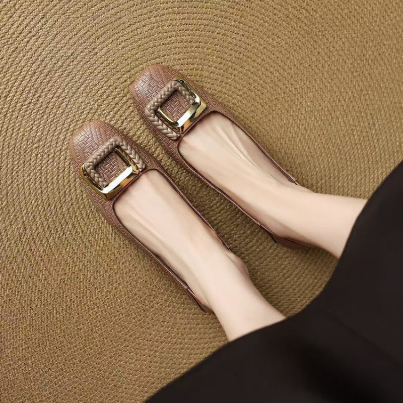 Damen Ballerinas mit eleganter Schnallenverzierung und komfortablem Fußbett EB