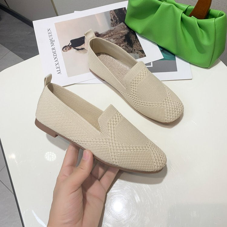 Damen Slip-On Mokassins aus atmungsaktivem Netzmaterial EB
