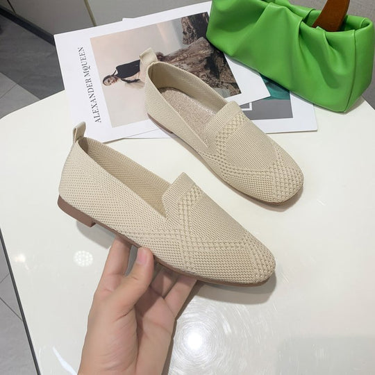 Damen Slip-On Mokassins aus atmungsaktivem Netzmaterial EB