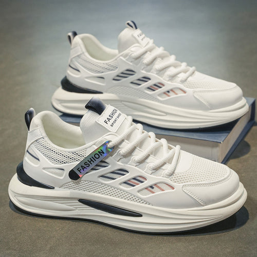 Damen Sportliche Lauf-Sneaker mit atmungsaktiver Mesh-Oberfläche und stoßdämpfendem Sohlenprofil EB
