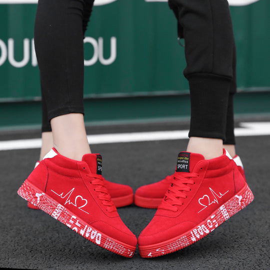 Damen Modische High-Top Sneakers mit einzigartigem Design und rutschfester Sohle EB