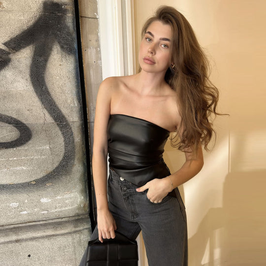 Damen Oberteil im eleganten Wickeldesign EB