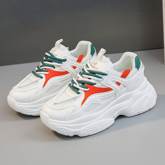 Damen Sportliche Sneakers mit atmungsaktiver Mesh-Oberfläche und stabiler Sohle EB
