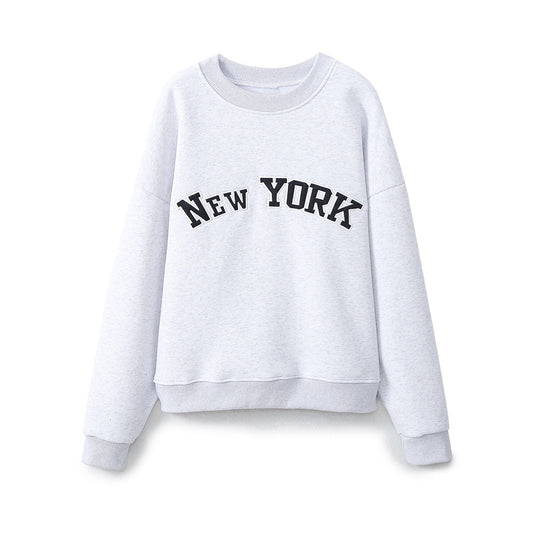 Damen Casual Sweatshirt mit New York Print EB