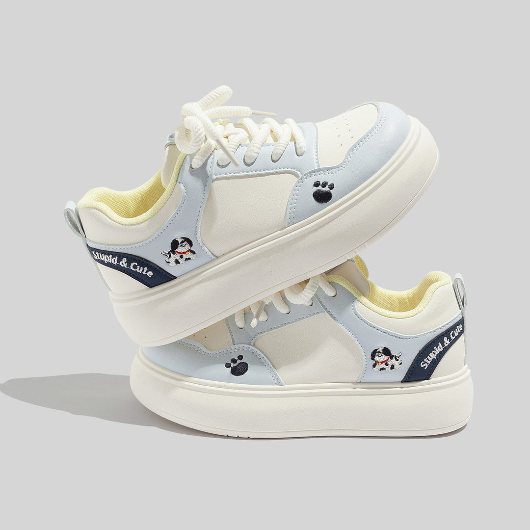 Damen Sportliche Sneakers mit verspieltem Tiermotiv EB
