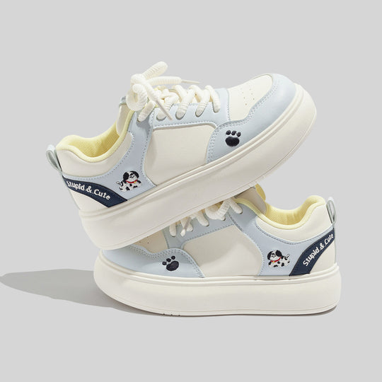 Damen Sportliche Sneakers mit verspieltem Tiermotiv EB