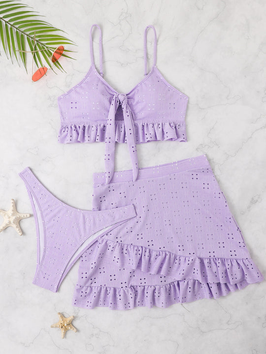 Damen Bikiniset mit Rüschendetails EB