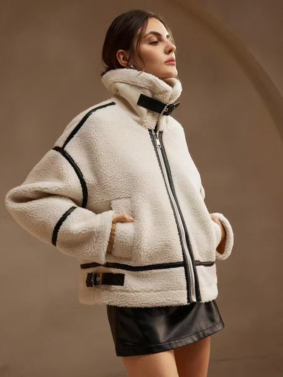 Damen Steppjacke mit hohem Kragen und Taschen EB