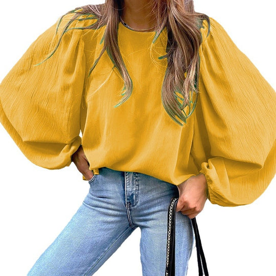 Damen Elegante Bluse mit Puffärmeln EB