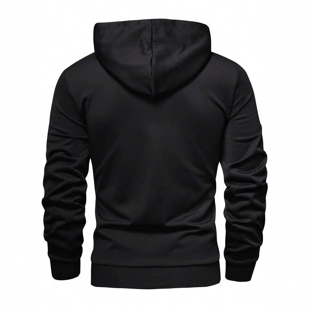 Herren Hoodie mit innovativem Kragen und praktischer Taschenlösung EB