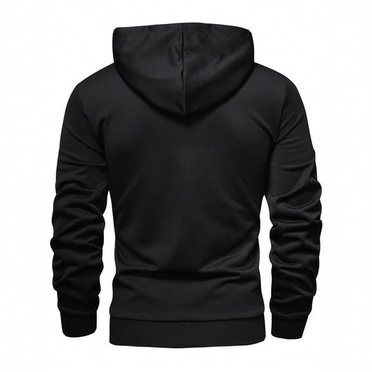 Herren Hoodie mit innovativem Kragen und praktischer Taschenlösung EB