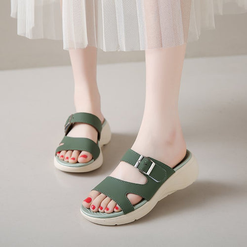 Damen Riemensandalen mit verstellbarem Schnallenverschluss EB