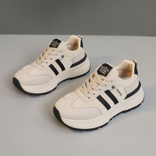 Damen modische Plateau Sneakers mit atmungsaktiver Oberflächenstruktur EB