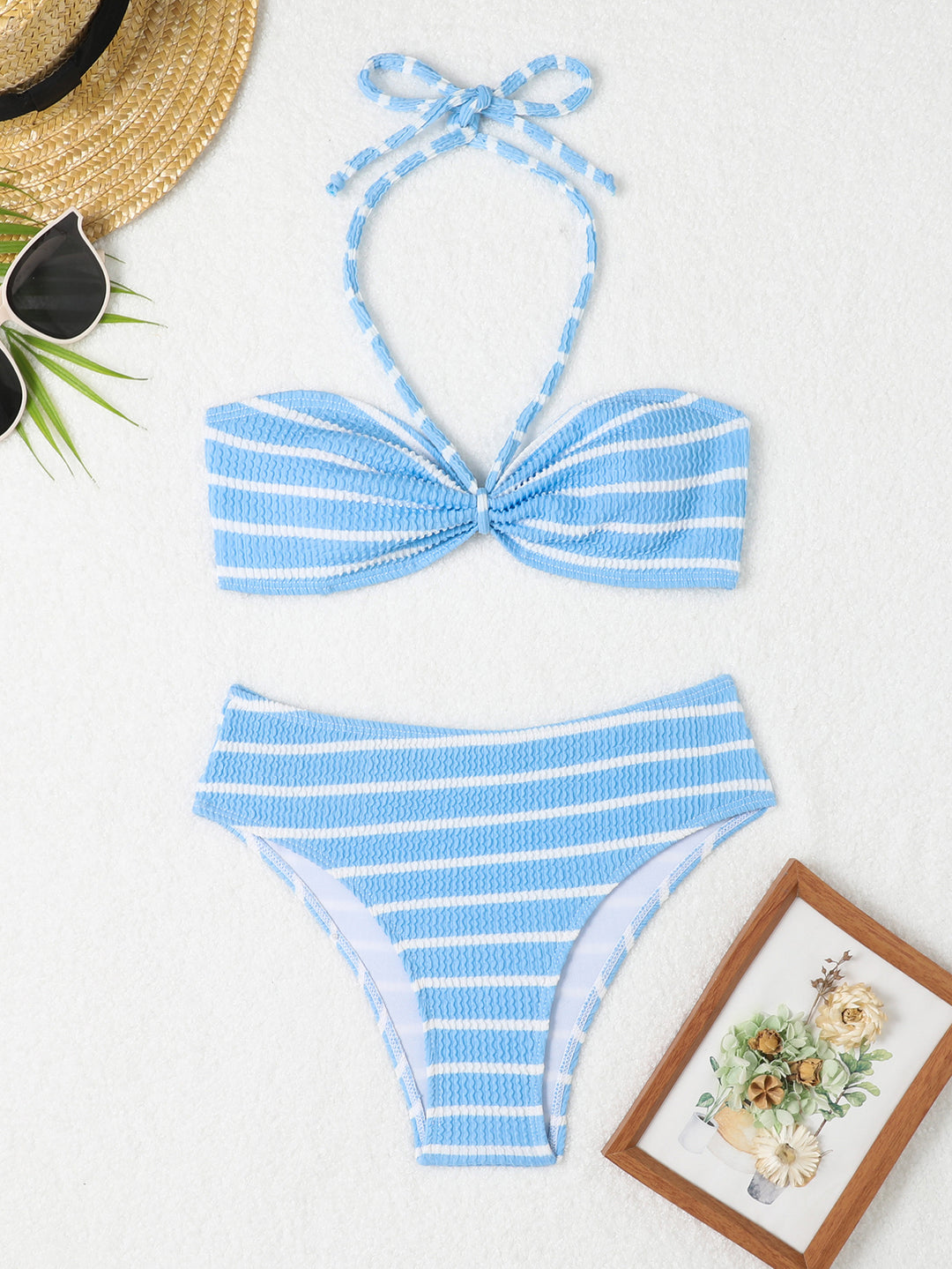 Damen Bandeau Bikini mit raffiniertem Knoten EB
