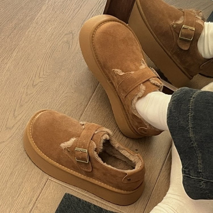 Damen Komfortable Winter Mokassins mit robustem Innenfutter EB