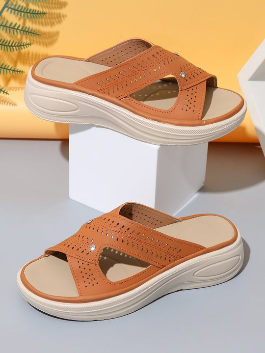 Damen Komfortable Clogs mit atmungsaktiven Einsätzen und verstellbarem Riemen EB