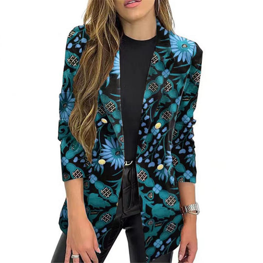 Damen Eleganter Blazer mit floralem Muster EB