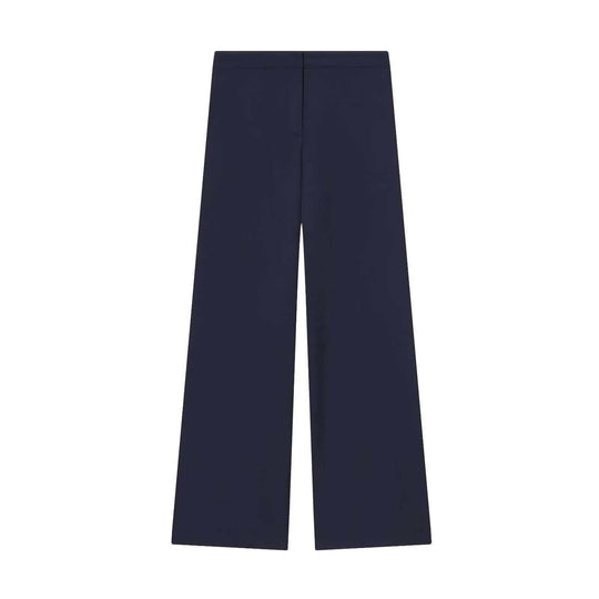 Damen nan elegante High‑Waist Weitbein-Anzughose mit flachem Bund und verdeckter Naht EB