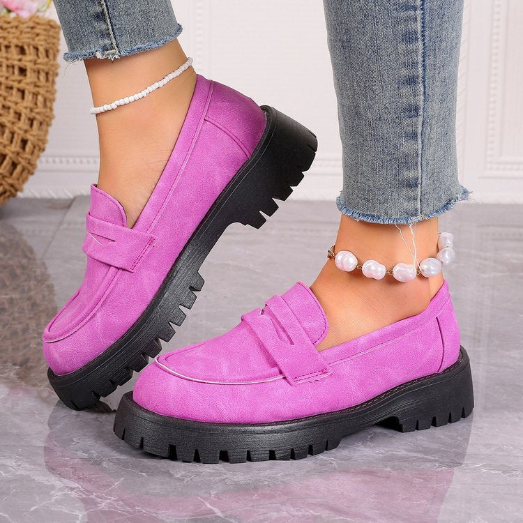 Damen Mokassins mit modernem Plateau und rutschfester Sohle EB