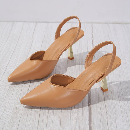 Damen Slingback-Pumps aus edlem Leder mit hohem Glanz EB