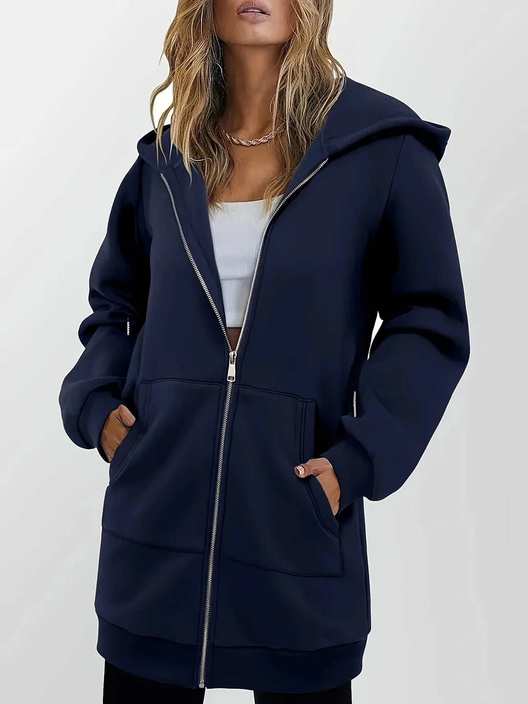 Damen Kapuzensweatjacke mit großzügigen Taschen von EB