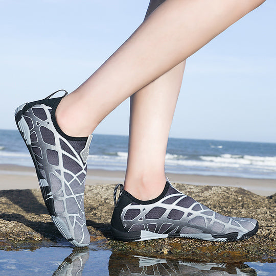 Damen Aqua-Schuhe mit rutschfester Sohle und elastischem Schnellschnürsystem EB