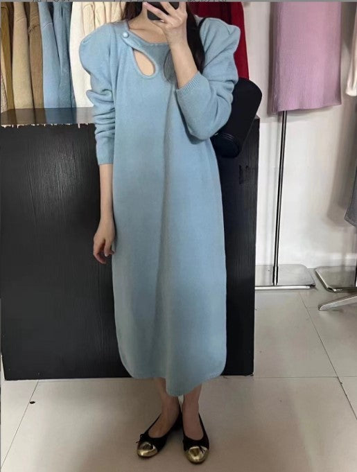 Damen Strickkleid mit modernem Design und eleganten Details EB