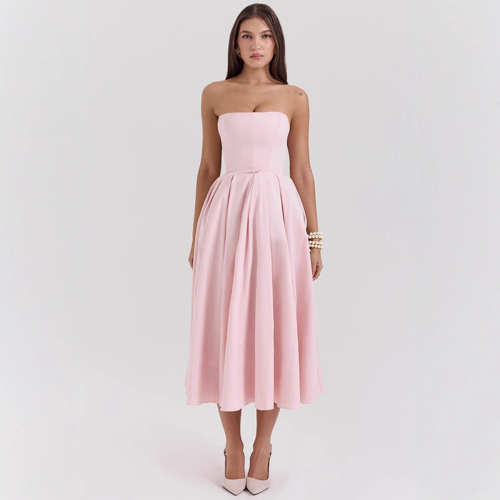 Damen Hochgeschlossenes Abendkleid mit ausgestelltem Rock EB