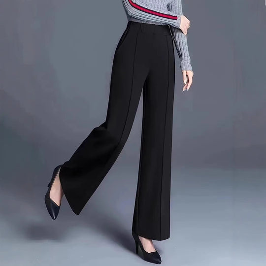 Damen Elegante und lässige weit geschnittene Hose EB