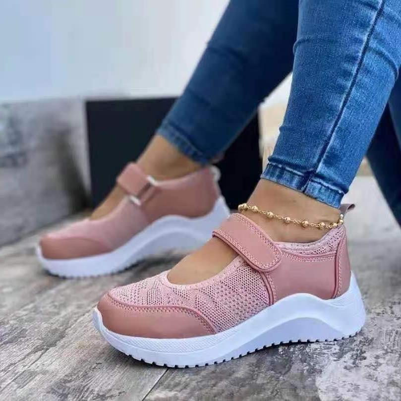 Damen Sneakers mit verstellbarem Klettverschluss und atmungsaktiver Mesh-Oberfläche EB