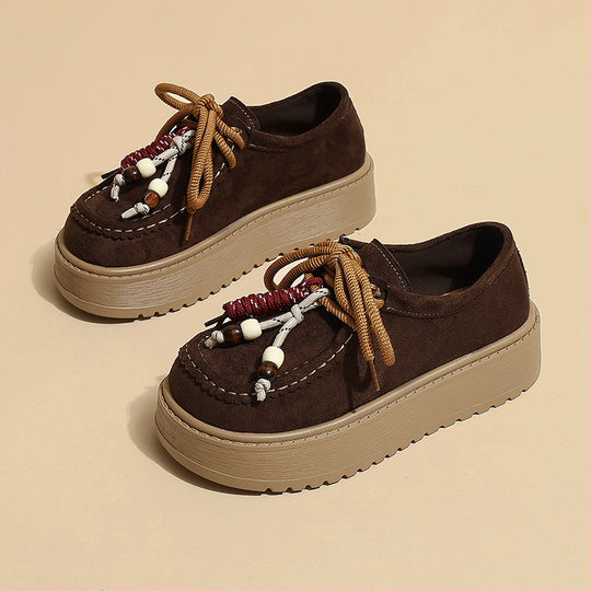 Damen Chunky Clogs mit dekorativen Schnürsenkeln EB