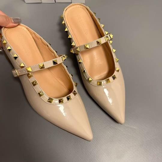 Damen elegante Slingback-Pumps mit zierlichem Riemchendesign EB