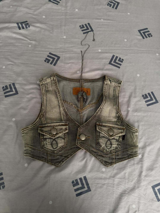 Damen Jeansweste mit Taschen EB