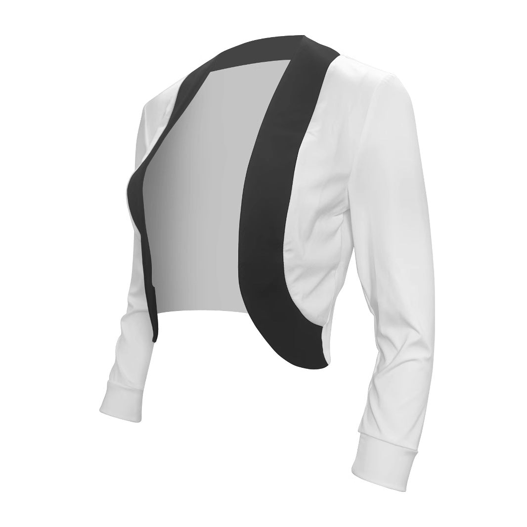 Damen eleganter Blazer mit kontrastierenden Einsätzen EB